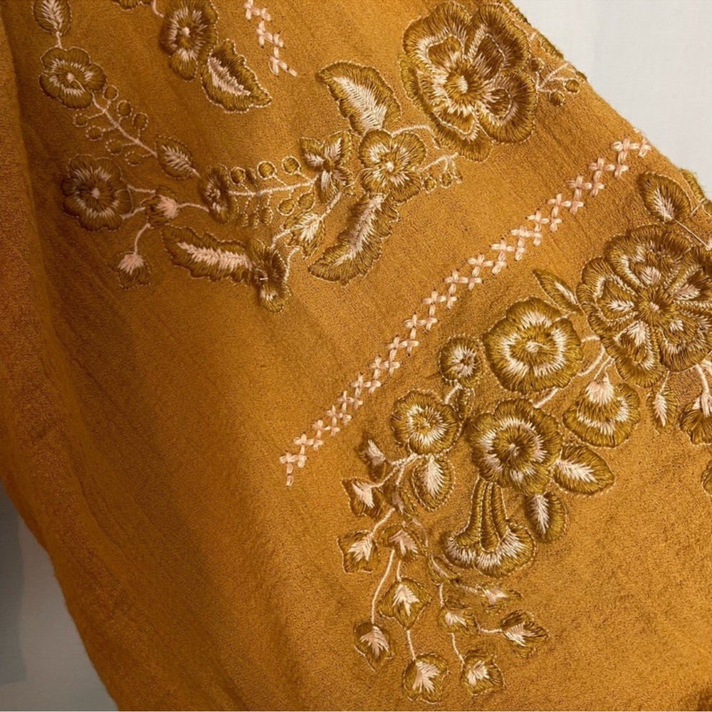 Free People Notting Hill Boho Embroidered Peasant Top Size XS - Picture 6 of 7